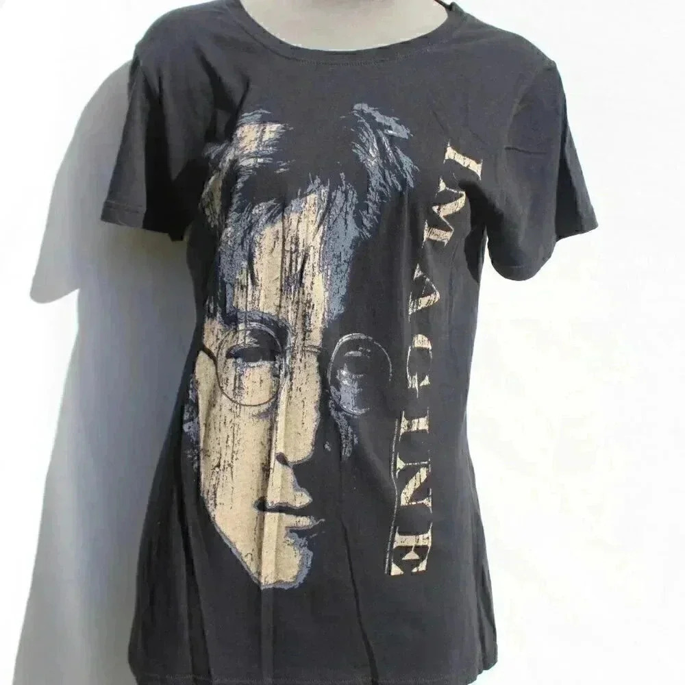 Vtg 2007 Yoko Ono John Lennon Imagine Graphic Tee Concert T-Shirt Tee Shirt XL